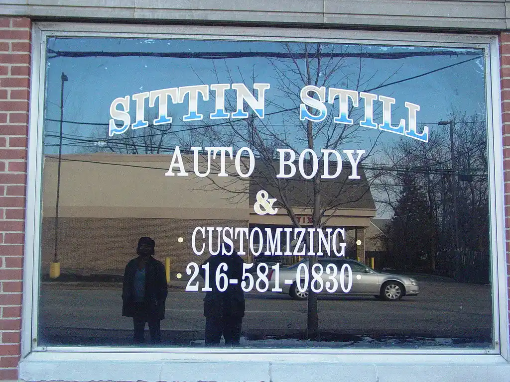Window signs in Shaker Heights
